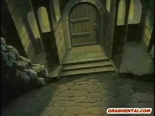 Blonde Hentai Taking Bath And Masturbate In The Dungeon