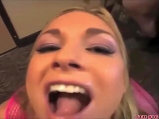 Filling mouth with cum - Compilation