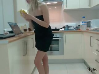 Naked Blonde Chef mov Her Kitchen Tools