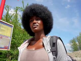 Czech Streets 152 Quickie with cute Busty Black Girl: Amateur dirty film feat. George Glass