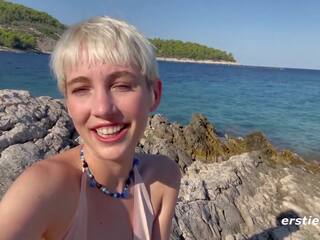 Ersties - beautiful Annika Plays With Herself On A glorious Beach In Croatia