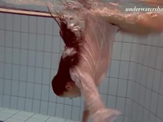 Tempting Underwater Teen Swimming