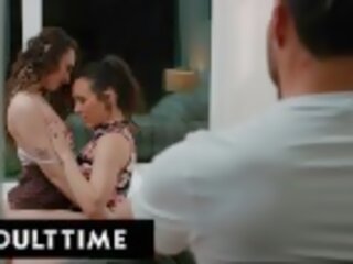 Adult TIME - beautiful Brunette Liz Jordan Scissors With Her BF's Lesbian Boss Sinn Sage To Please Him!