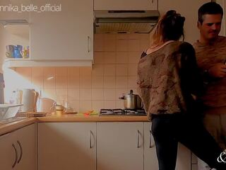 Kitchen introduce out with parking & Fingering - Sensual Teasing Stepsister