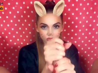 Snapchat POV Oil Jerk OFF | Swallow Cum | flirty Bunny