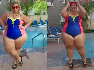 Feature BBW Swimsuit: Free Chubby Swimsuit HD dirty clip video f4