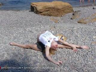 Day at the Sea with Contortion Star Tatjana: Free dirty video 7d