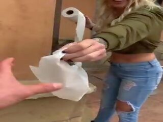 Pumpkin great with Blonde Big Tits KENZIE TAYLOR for Halloween Trick or Treat