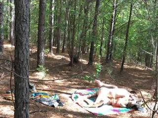 Enticing Hippies Fucking Outdoors in the Woods at a Festival