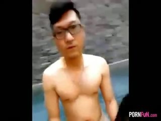 Asian teens decide to start a sextape in the jacuzzi vid