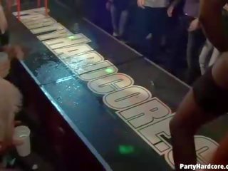 Group sex clip wild patty at night club