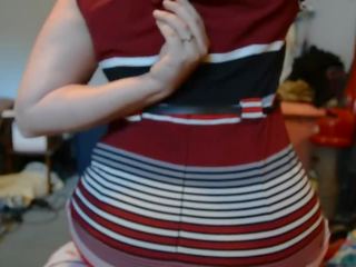 Curvy Red Dress Strip Tease