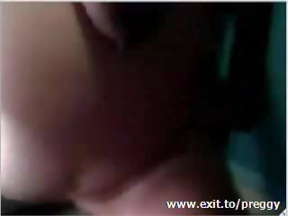 My 8 months pregnant young woman plays on cam movie