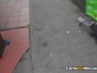 CARNE DEL MERCADO - hard up amateur Colombian gets cum in mouth in wild pickup and fuck