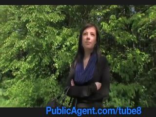 PublicAgent Eva takes cash for sex clip in the woods