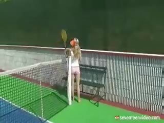 Masturbating On The Tennis Court