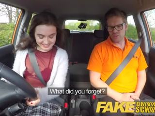 Fake Driving School enticing turned on New Learner Has a Secret Surprise