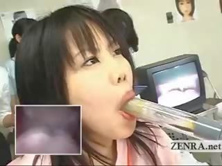 Japan Milf specialist Uses Dildo With Camera For Oral Exam